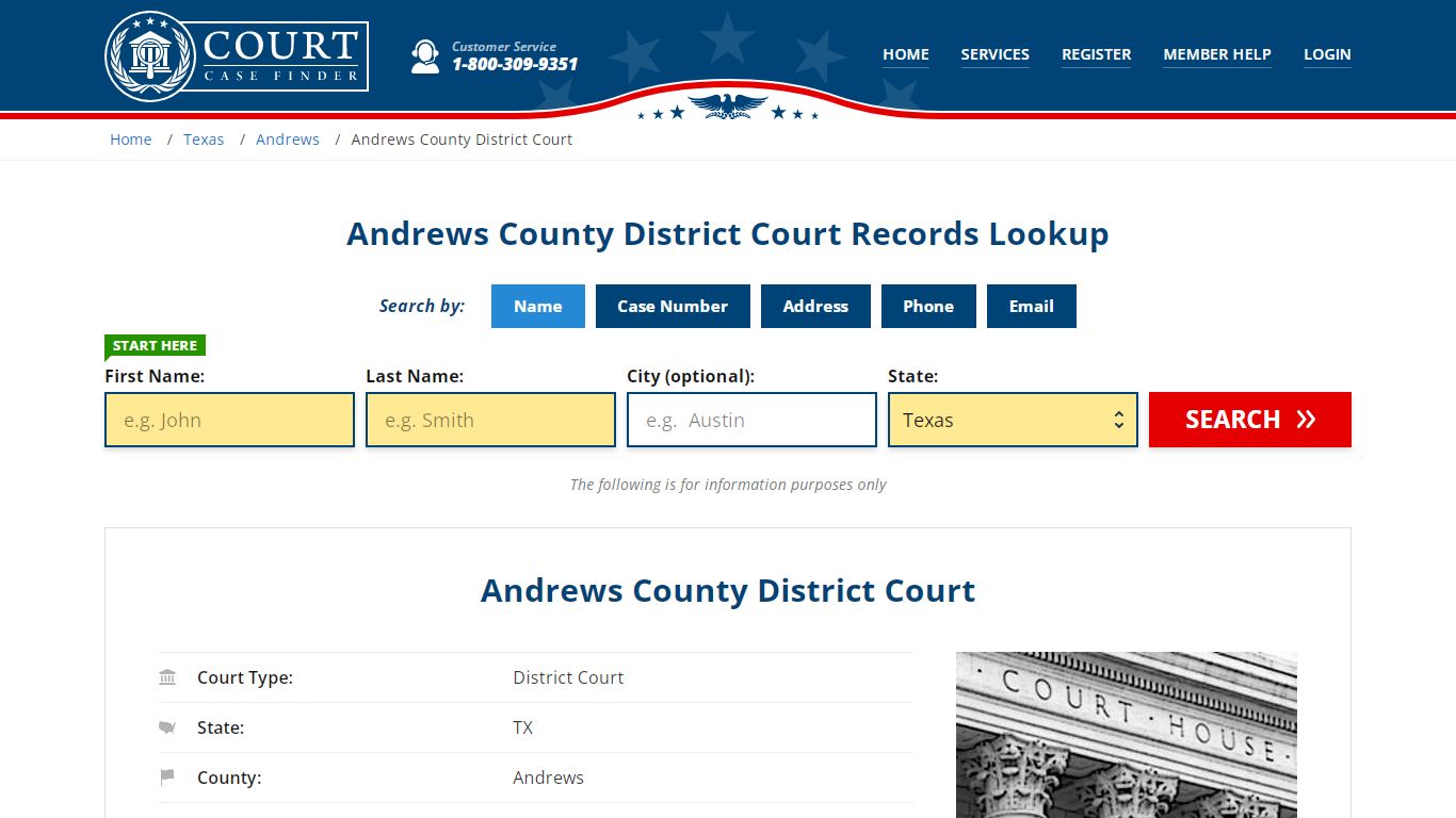 Andrews County District Court Records Lookup - CourtCaseFinder.com